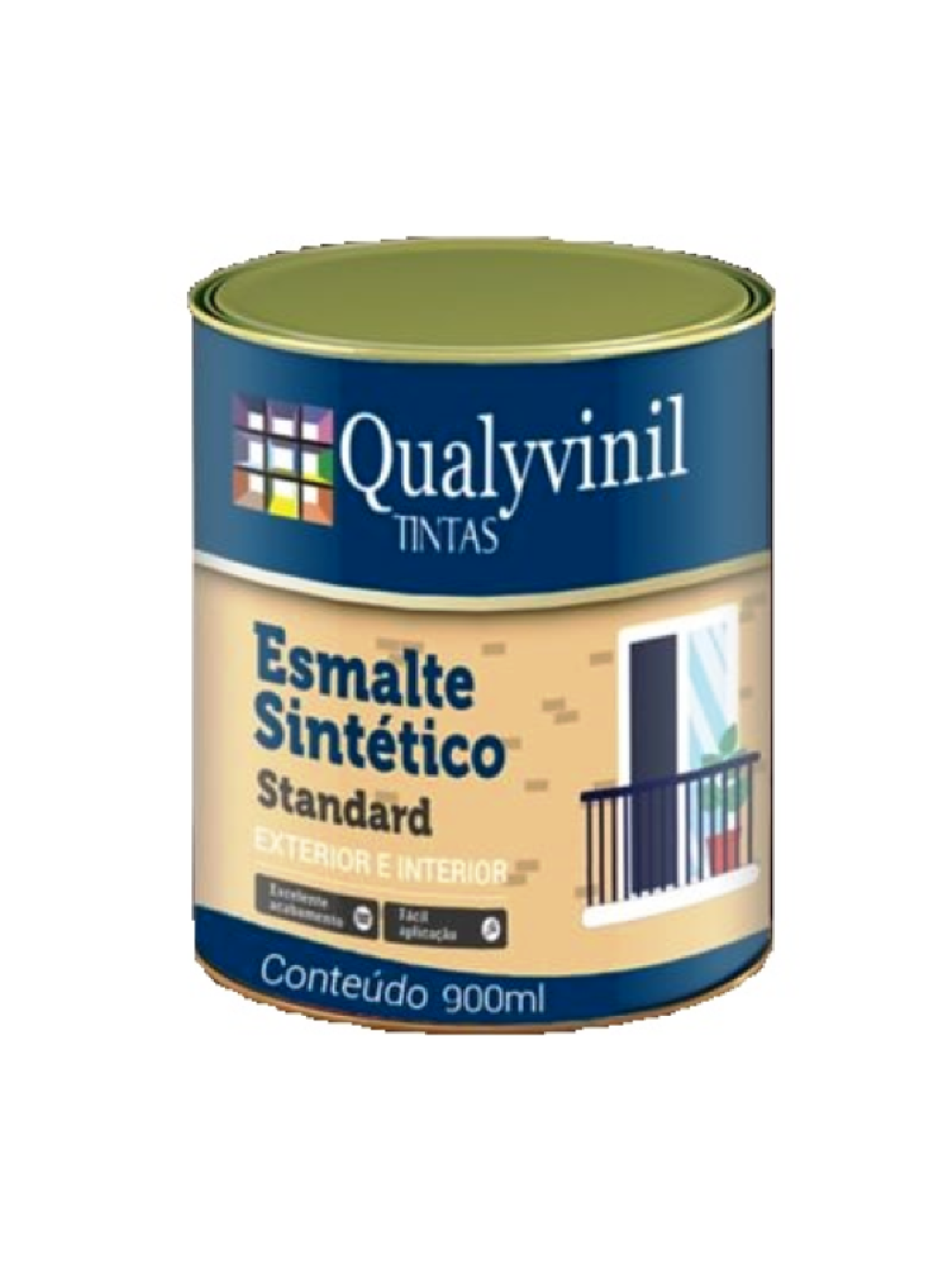 Qualyvinil Esmalte Standart Brilho Cinza Escuro 0,9L Qualyvinil Esmalte Standart Brilho Cinza Escuro 0,9L