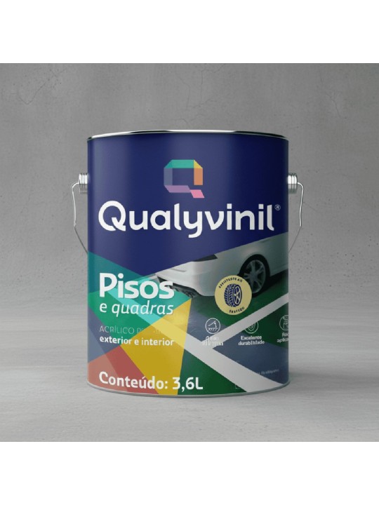 Qualyvinil Piso Premium Pisos & Quadras Fosco Cinza Claro 3,6L Qualyvinil Piso Premium Pisos & Quadras Fosco Cinza Claro 3,6L