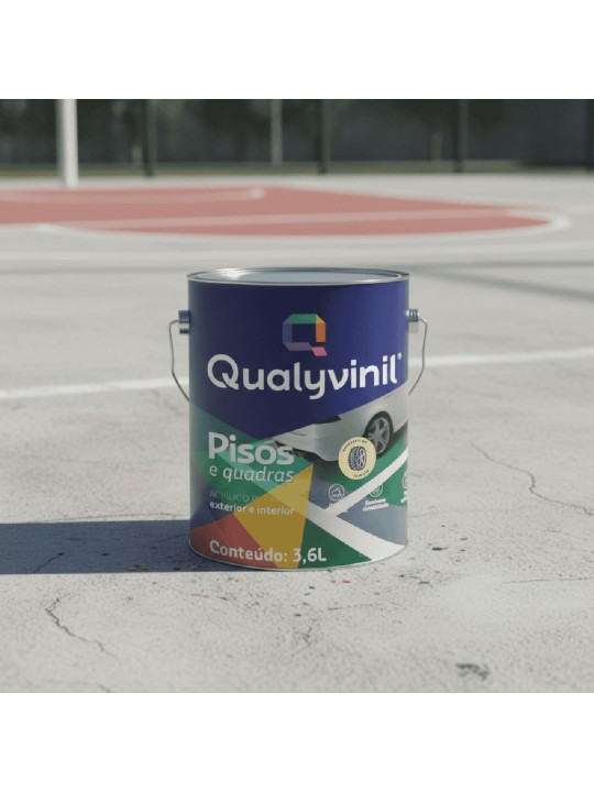 Qualyvinil Piso Premium Pisos & Quadras Fosco Cinza Claro 3,6L Qualyvinil Piso Premium Pisos & Quadras Fosco Cinza Claro 3,6L