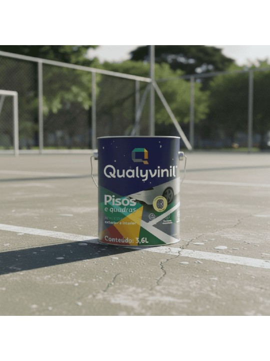 Qualyvinil Piso Premium Pisos & Quadras Fosco Cinza Claro 3,6L Qualyvinil Piso Premium Pisos & Quadras Fosco Cinza Claro 3,6L