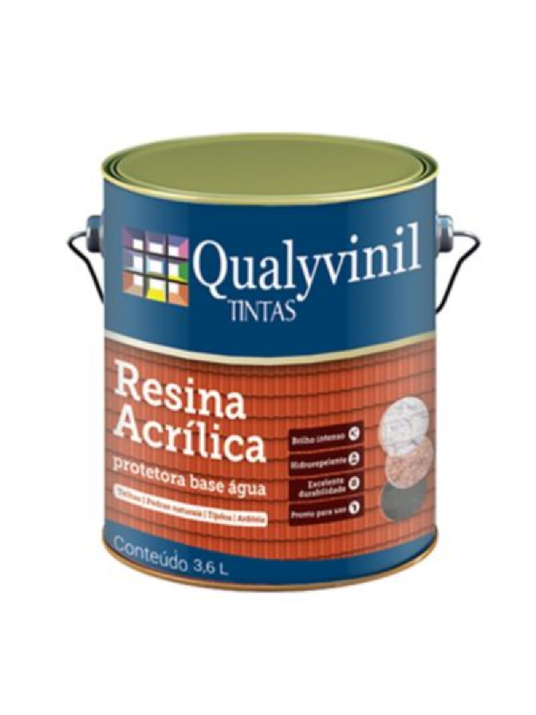 Qualyvinil Resina Base Agua Telha Caramelo 3,6 Lt Qualyvinil Resina Base Agua Telha Caramelo 3,6 Lt