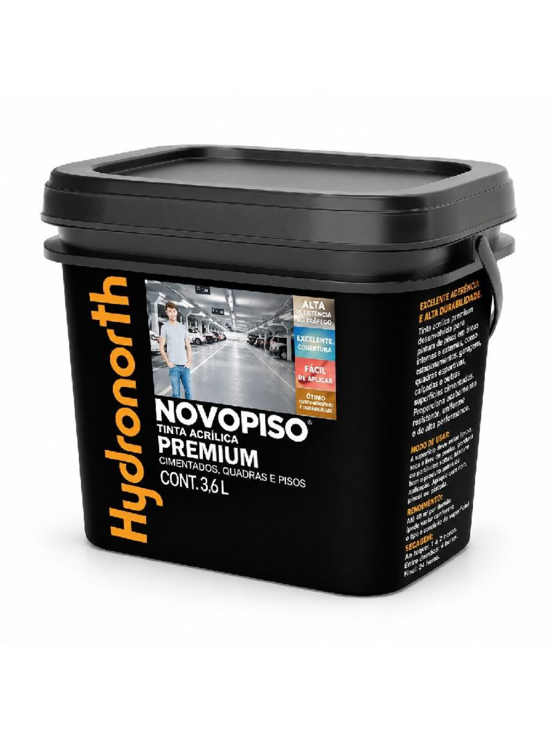 Hydronorth Piso Premium Novopiso Fosco Amarelo Demarcacao 3,6L Plastico Hydronorth Piso Premium Novopiso Fosco Amarelo Demarcacao 3,6L Plastico