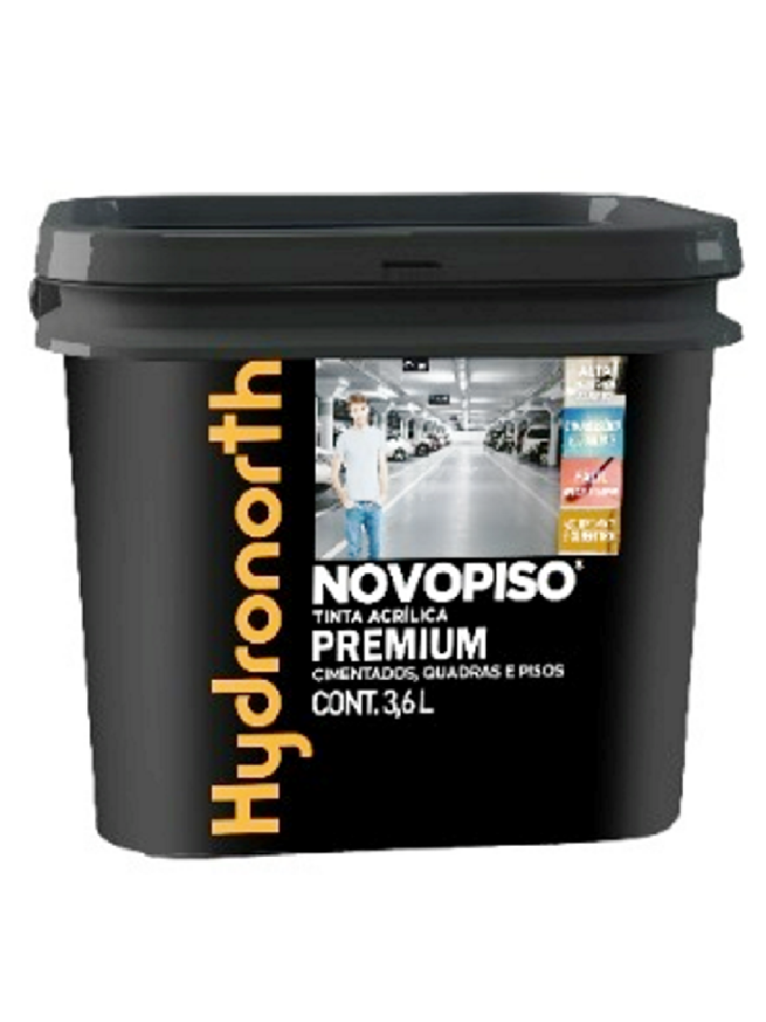 Hydronorth Piso Premium Novopiso Fosco Amarelo Demarcacao 3,6L Plastico Hydronorth Piso Premium Novopiso Fosco Amarelo Demarcacao 3,6L Plastico