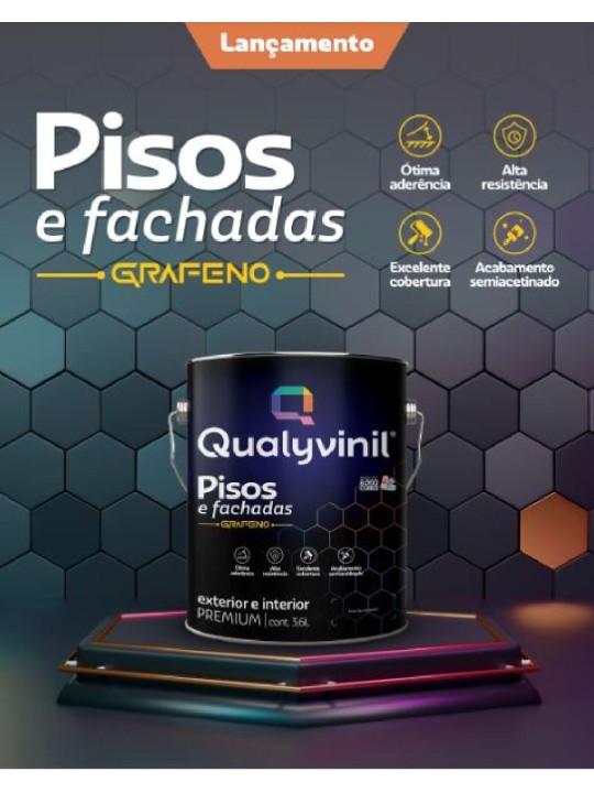 Qualyvinil Pisos E Fachadas Amarelo Demar 3,6Lt