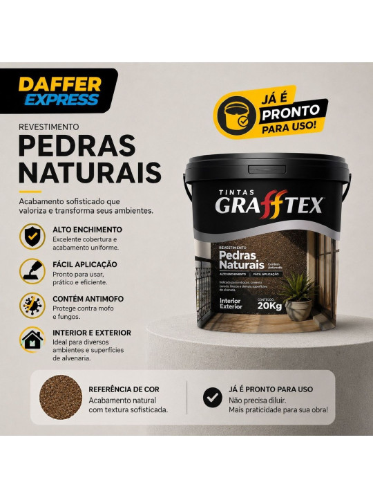 Grafftex Revest De Pedras Naturais Barroco 20Kg Bp