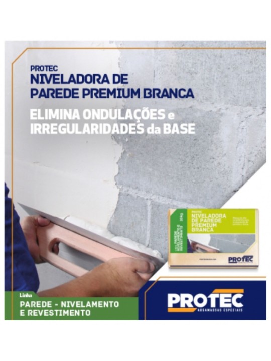 Protec Massa Niveladora Parede Premium Branco 20Kg